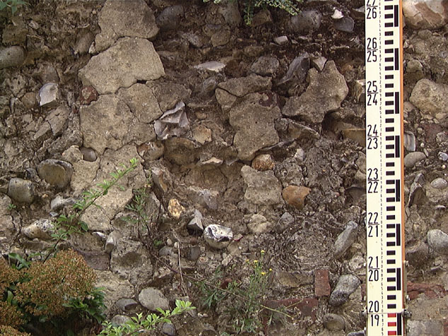 Area of Damage to Facing Flint