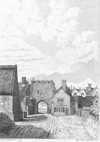 View of Magdalen Gate from Outside of City