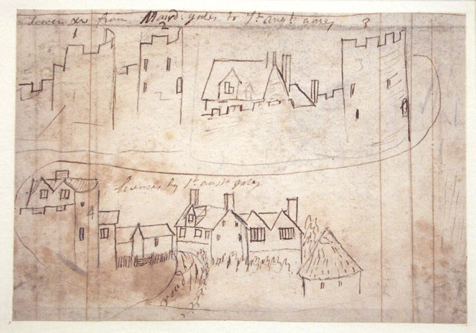 Detail of sketch 1730