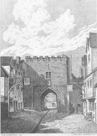 View of inside gateway in 1791