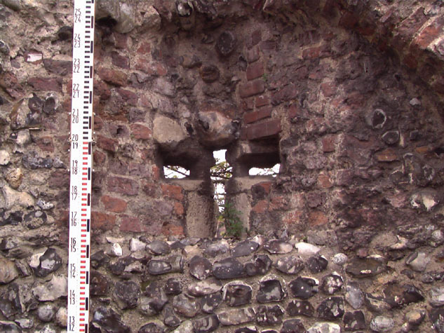 East arch with stone loop