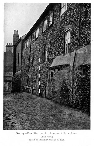 View along St Benedict's Back Lane