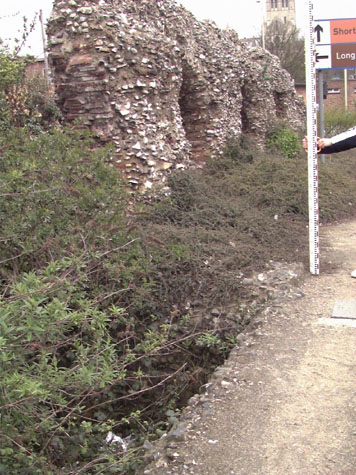 Wall from north west