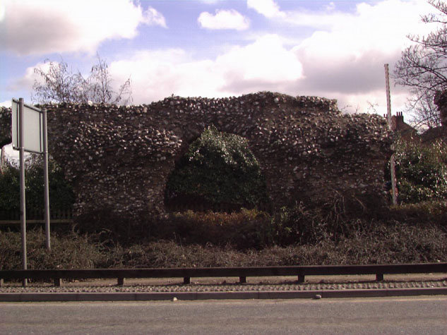 Wall and arch from outer or west side