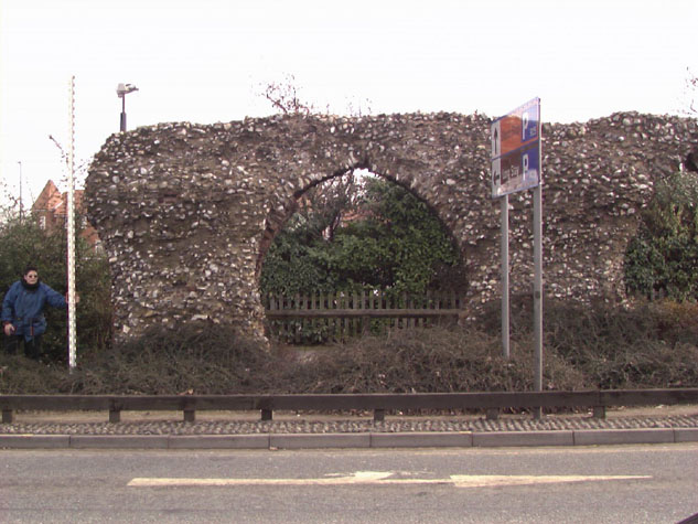 West or outer side of wall