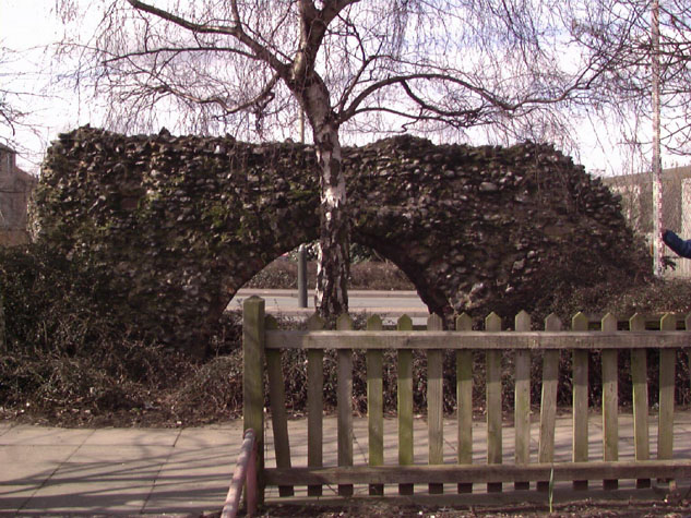 East or inner face of wall