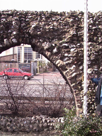 East or inner face of the wall