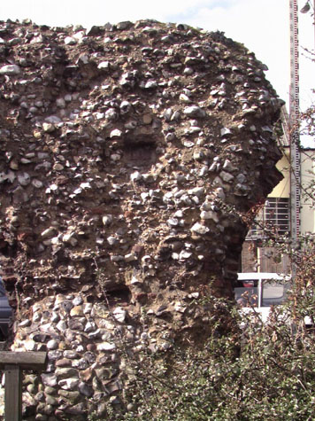 East or inner face of wall