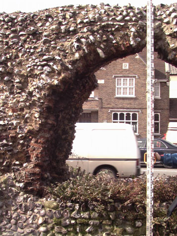 East or inner face of wall