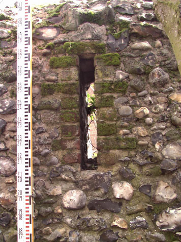 Loop at the north end of the wall from outside