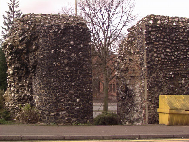 The south end of the wall from the inner or east side