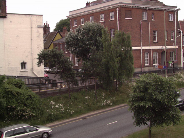 View of the site of the gate from the north west