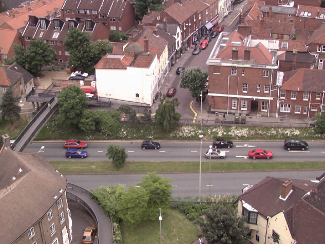 View from the west looking down Upper St Giles