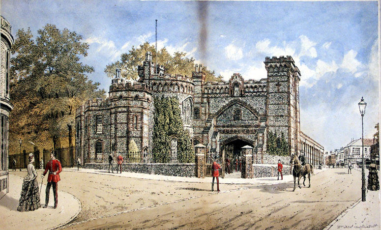 Drawing of the Drill Hall from the north