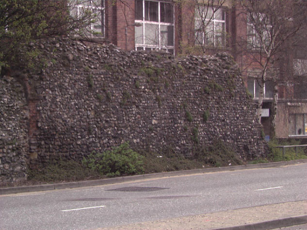 The south end of the wall from the north west