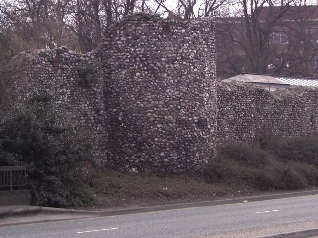 The tower and the north end of the wall from the north west