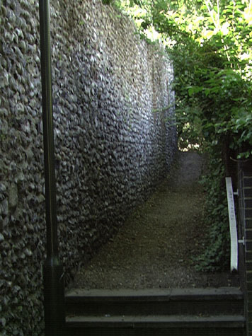 The inner side of the wall from the east, from King Street