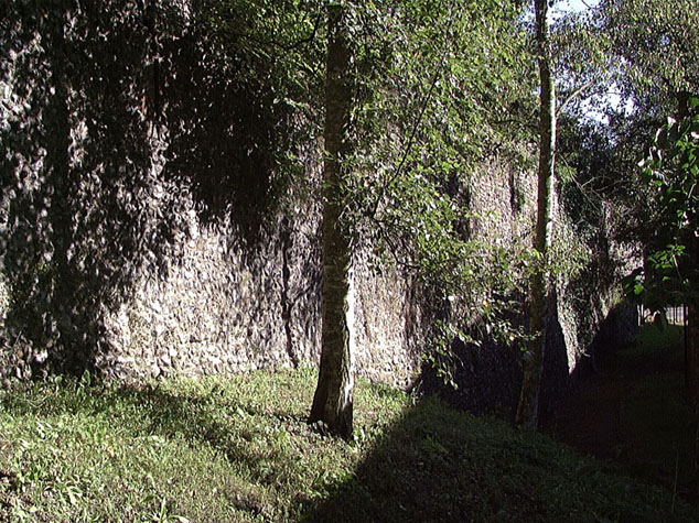 View of the exterior of the wall from the south west looking towards King Street