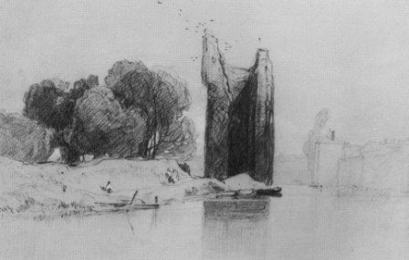 J.S. Cotman's 1841 drawing from the west