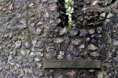 Detail of concrete stitch on the east side
