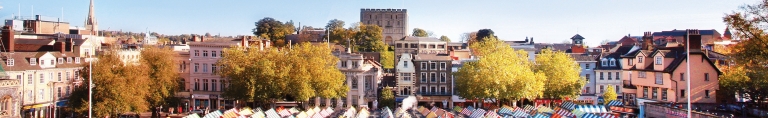 norwich city skyline from city hall