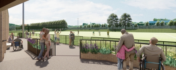 Artist impression of spectator area