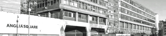Anglia Square bw