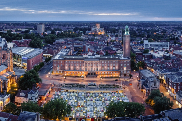 Drone shot of Norwich
