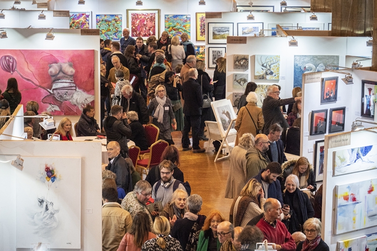 Poster for Art Fair East event at The Halls