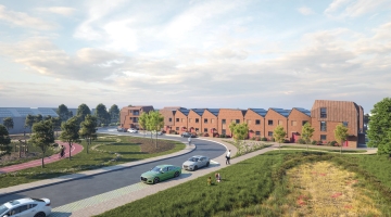 An artists' impression of the Mile Cross development.