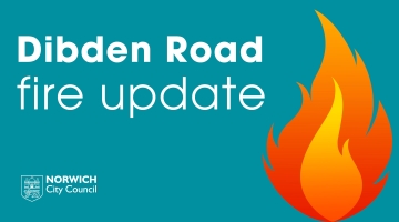 Dibden road fire update graphic