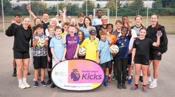 Group of young people with coaches and youth workers 