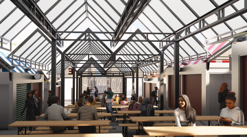 Inside view of proposed covered seating area