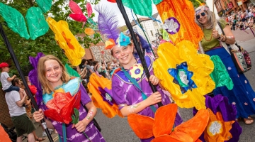 Children in vibrant colours at the Lord Mayor's procession