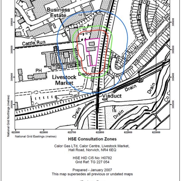 HSE Consultation zone map Calour Gas Ltd