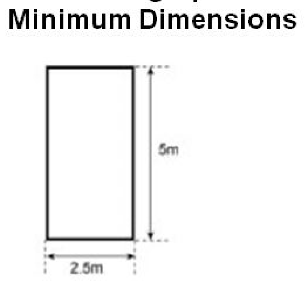 Car parking spaces minimum dimensions